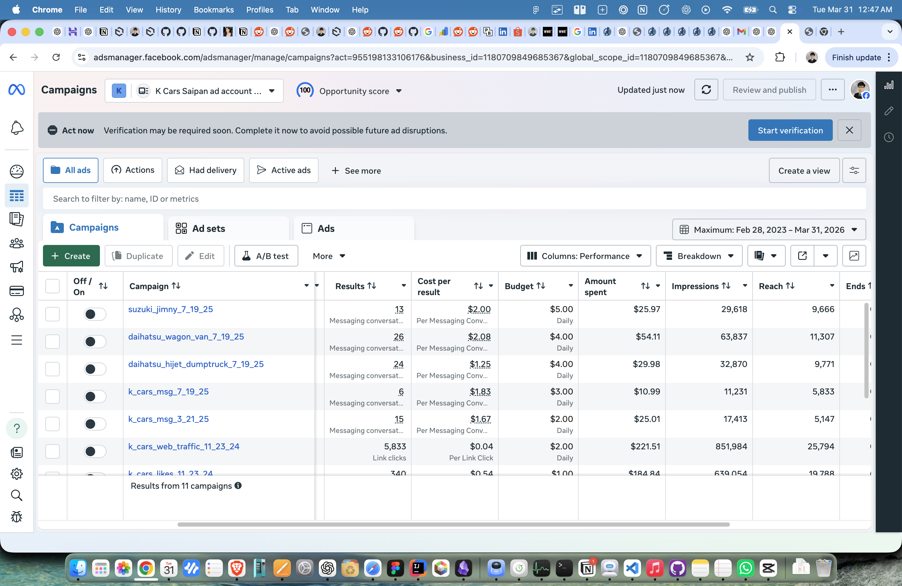 Ads Manager Dashboard