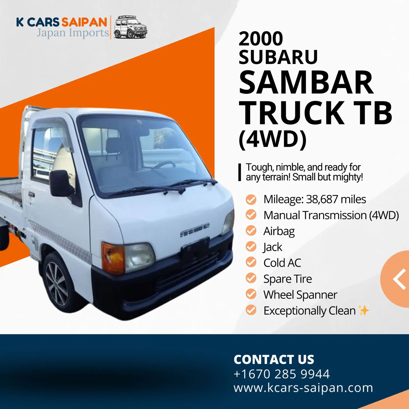 2000 Subaru Sambar Truck